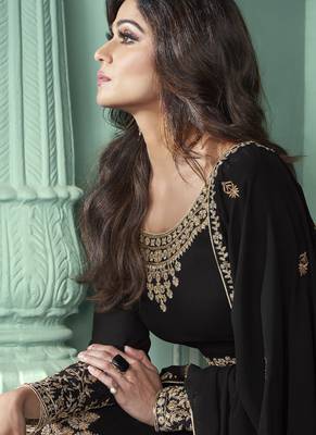 Black Georgette Anarkali Salwar Kameez 4