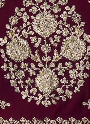 Maroon Georgette Anarkali Salwar Kameez 3