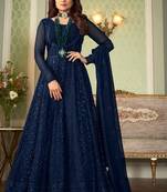 Royal Blue Georgette Anarkali Salwar Kameez