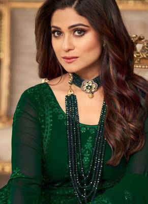 Green Georgette Anarkali Salwar Kameez 2