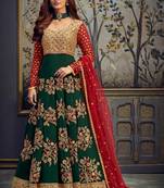 Green Georgette Anarkali Salwar Kameez