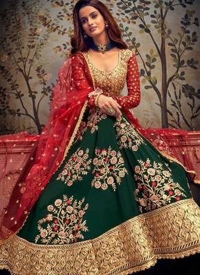 Green Georgette Anarkali Salwar Kameez 3