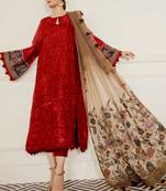 Red Georgette Pakistani Salwar Kameez