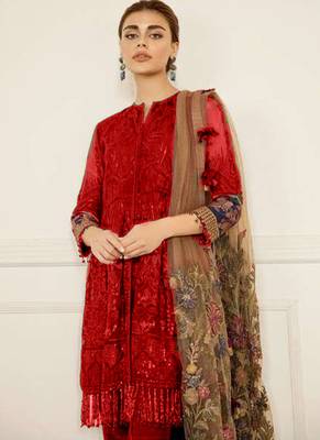 Red Georgette Pakistani Salwar Kameez 2