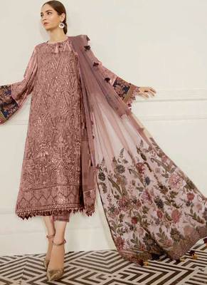 Light Brown Georgette Pakistani Salwar Kameez 1