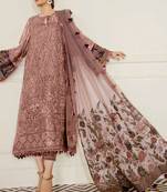 Light Brown Georgette Pakistani Salwar Kameez