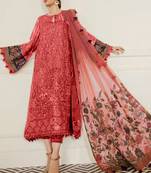 Peach Georgette Pakistani Salwar Kameez