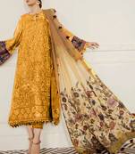 Yellow Georgette Pakistani Salwar Kameez