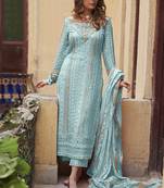 Sky Blue Georgette Pakistani Salwar Kameez