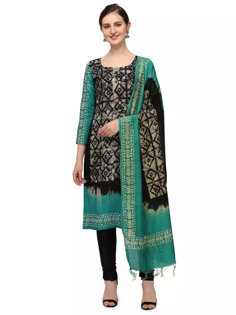 multicolor Soft Cotton Wex Batik Print Suits