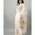 Linen silk jamdani saree with delicate jamdani nature motifs