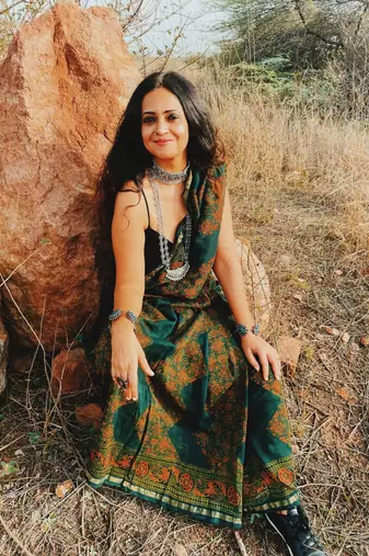Ek Ehssas  Ajrakh on chanderi silk