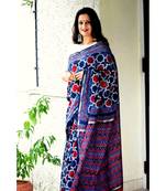 Jharokha  Ajrakh on chanderi silk