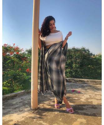 Amal  Khadi cotton saree 4