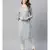 Hand Embroidered Grey Georgette Lucknowi Chikankari Women Kurta With Slip