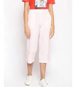 Cotton Washed Culottes in Baby Pink