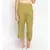Cotton Washed Culottes in Olive Green