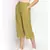 Cotton Washed Culottes in Olive Green