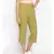 Cotton Washed Culottes in Olive Green
