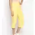 Cotton Washed Culottes in Yellow