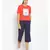 Cotton Washed  Culottes in Navy