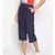 Cotton Washed  Culottes in Navy