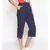 Cotton Washed  Culottes in Navy