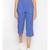 Cotton Washed Culottes in Cobalt Blue