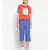 Cotton Washed Culottes in Cobalt Blue