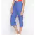 Cotton Washed Culottes in Cobalt Blue