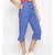 Cotton Washed Culottes in Cobalt Blue