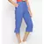 Cotton Washed Culottes in Cobalt Blue