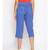 Cotton Washed Culottes in Cobalt Blue