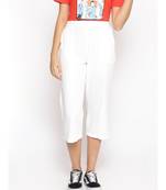 Cotton Washed Culottes in White