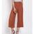 Brown Button Viscose Twill Culottes
