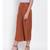 Brown Button Viscose Twill Culottes