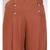 Brown Button Viscose Twill Culottes