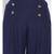 Navy Button Linen Blend Culottes