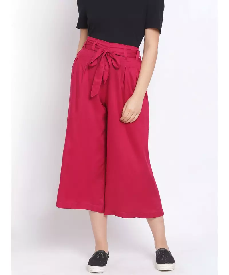 Berry Invention Women Tie Knot Culottes