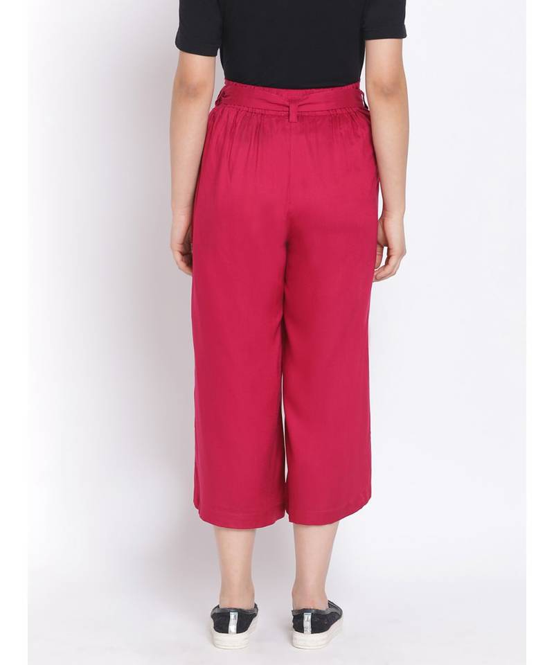 Berry Invention Women Tie Knot Culottes