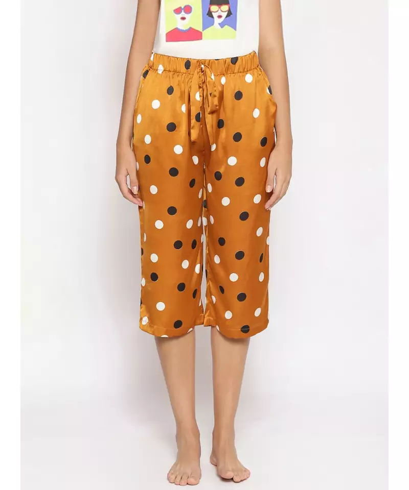 Sunset Polka Print Nightwear Culottes