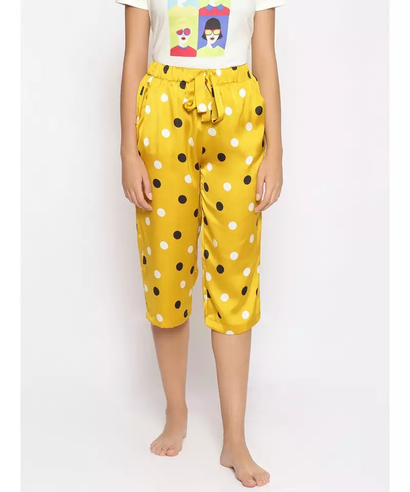 Sunny Side Polka Print Nightwear Culottes