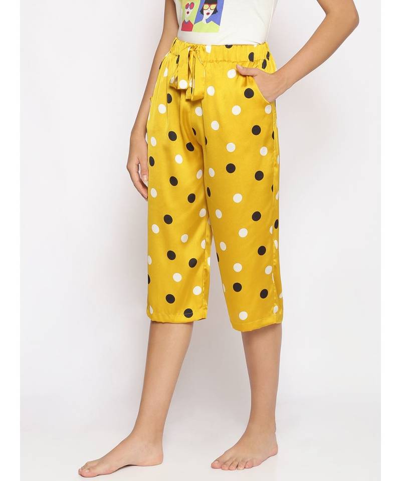 Sunny Side Polka Print Nightwear Culottes