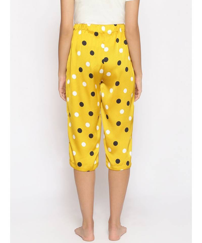 Sunny Side Polka Print Nightwear Culottes