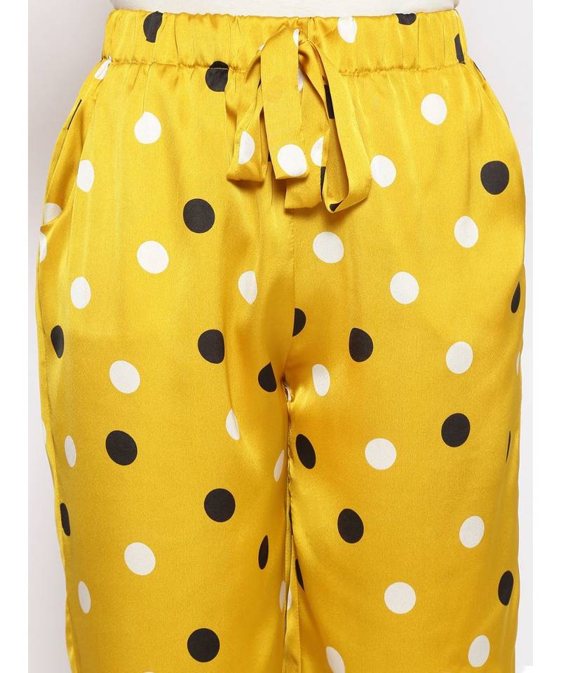 Sunny Side Polka Print Nightwear Culottes