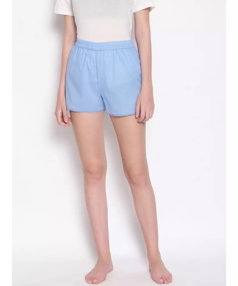 Powder Blue Women's Nightwear Shorts