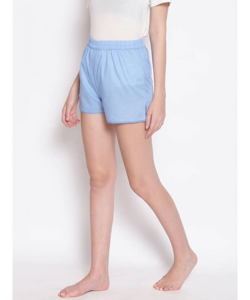 Powder Blue Women's Nightwear Shorts