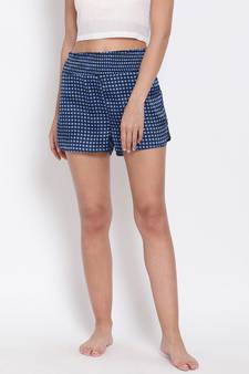 Navy Gingham Check Nightwear Shorts