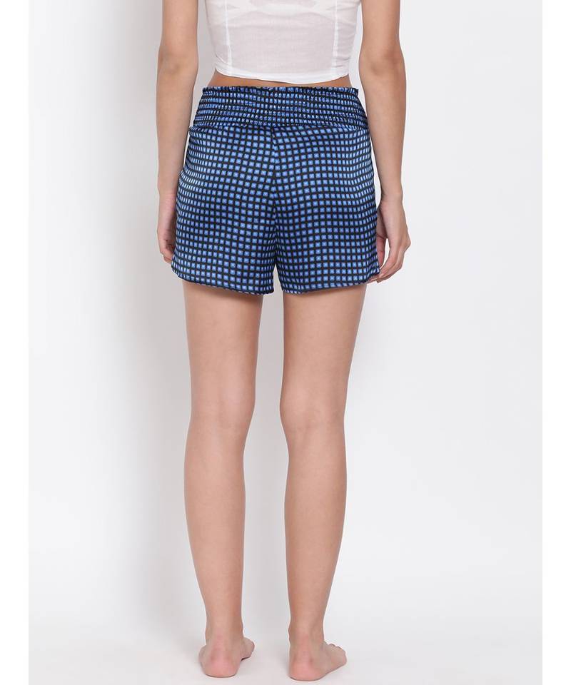 Navy Gingham Check Nightwear Shorts