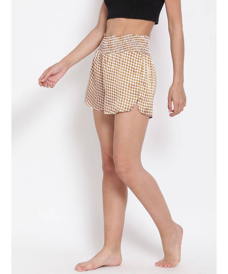 Brown  Gingham Check Nightwear Shorts